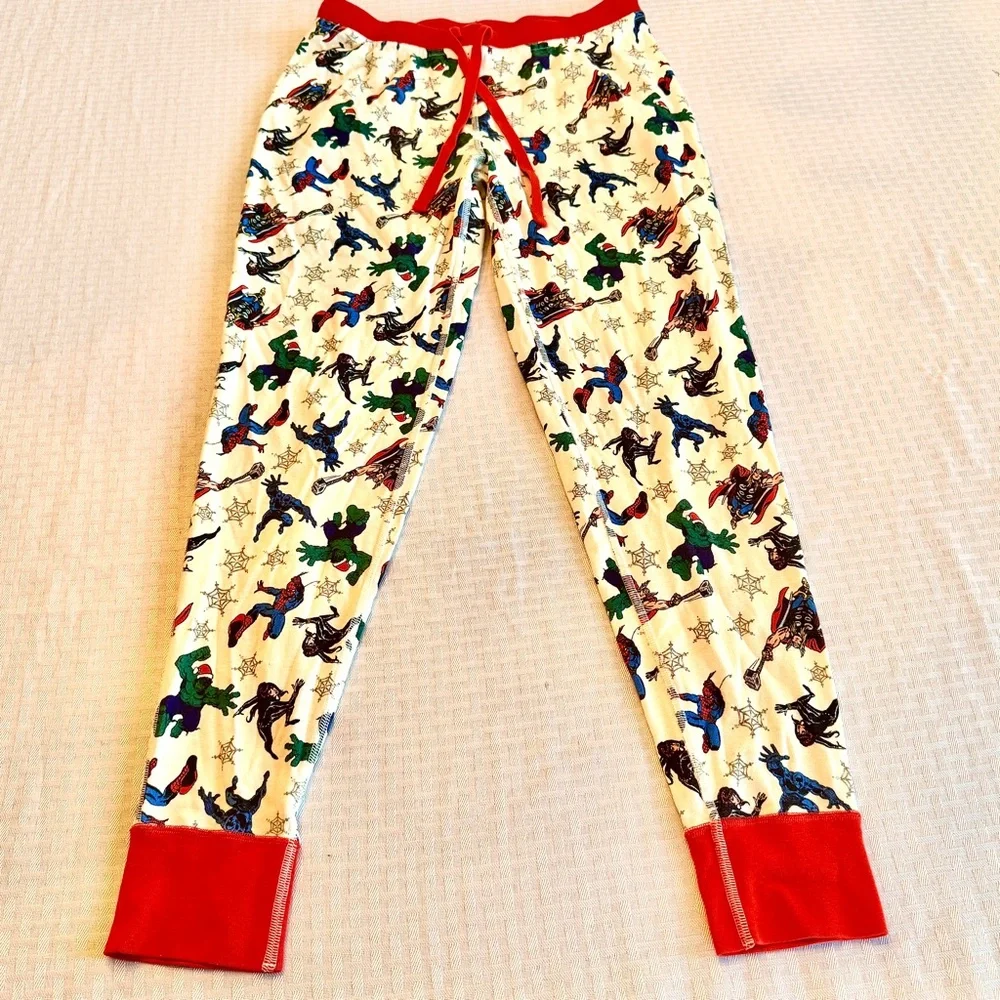 Hanna Andersson Marvel‎ Pajama Pants Kids M Organic Cotton Avengers Print